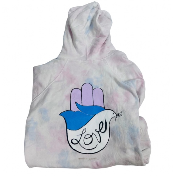 SPIRITUAL GANGSTER Dove Love Classic Raglan Tie Dye Hoodie - Picture 2 of 9